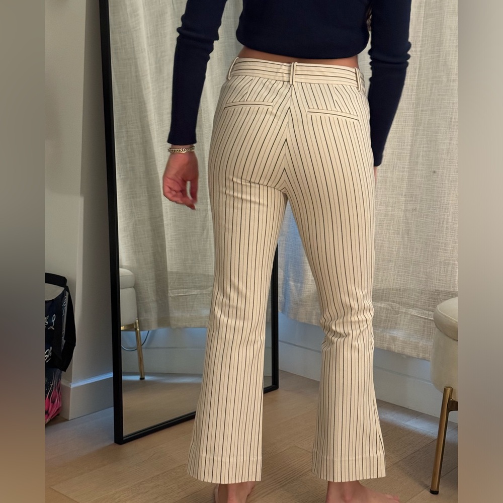 Derek Lam 10 Crosby cream pinstripe pant - Picture 2 of 6